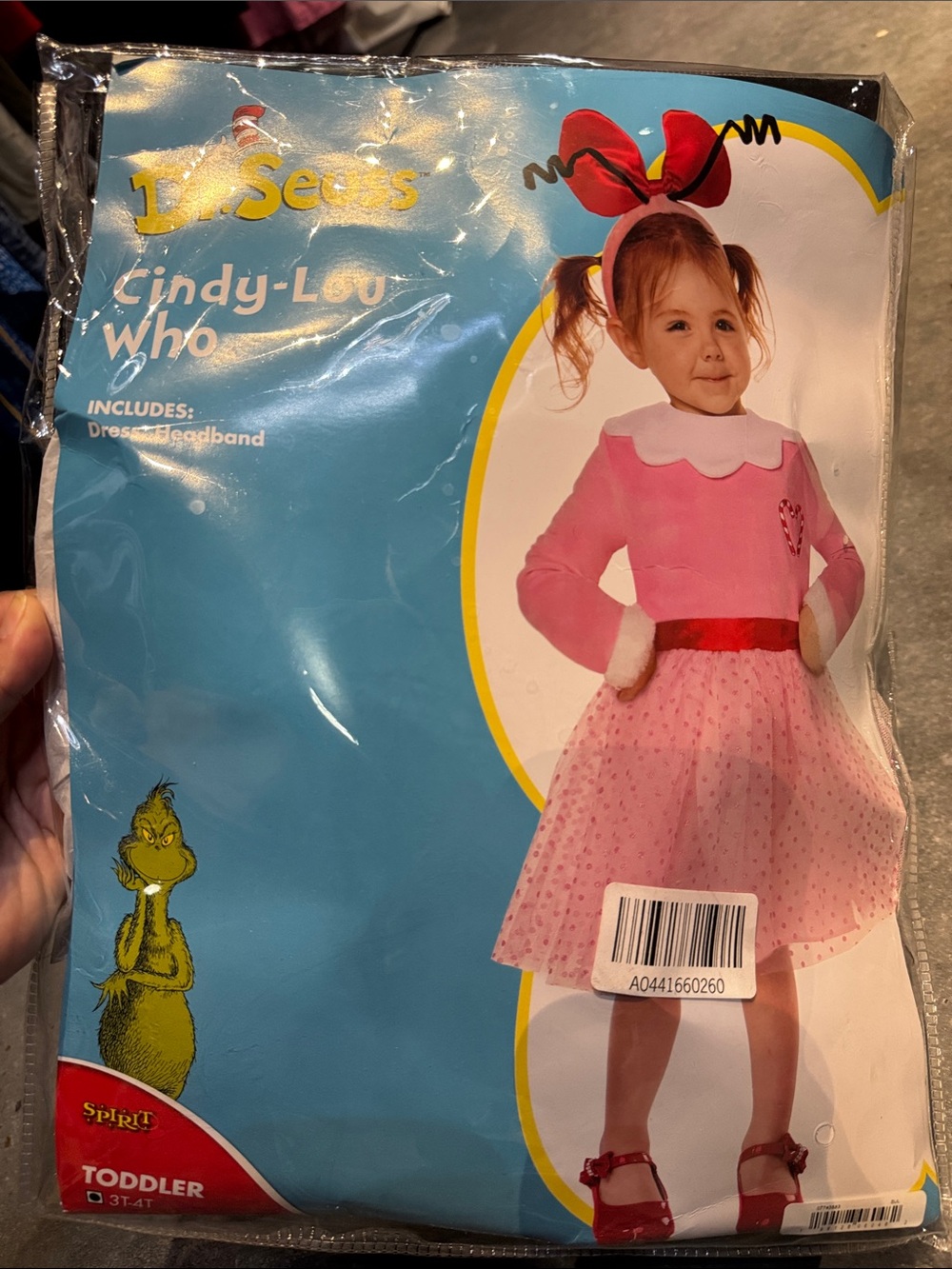 Spirit Dr. Seuss Cindy-Lou Who Toddler Costume - Pink & Red